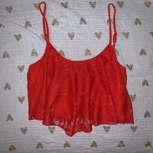 Sunflower lace crop top